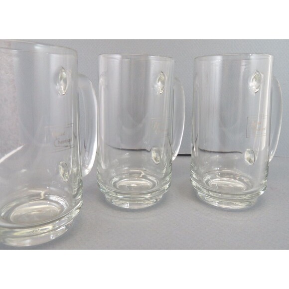 VTG 3 Allied Chemical Clear Beer Mugs w/ Company Logo in Gold Rare - Picture 7 of 10